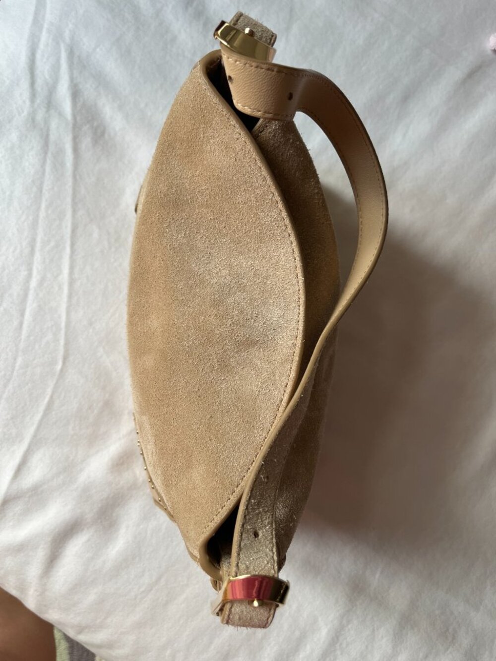 J. Crew Berkeley Small Shoulder Bag in Studded Leather and Suede NWT - Picture 7 of 8